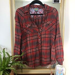 C&C plaid lightweight top